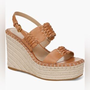Veronica Beard Brown Slingback Espadrille Wedge